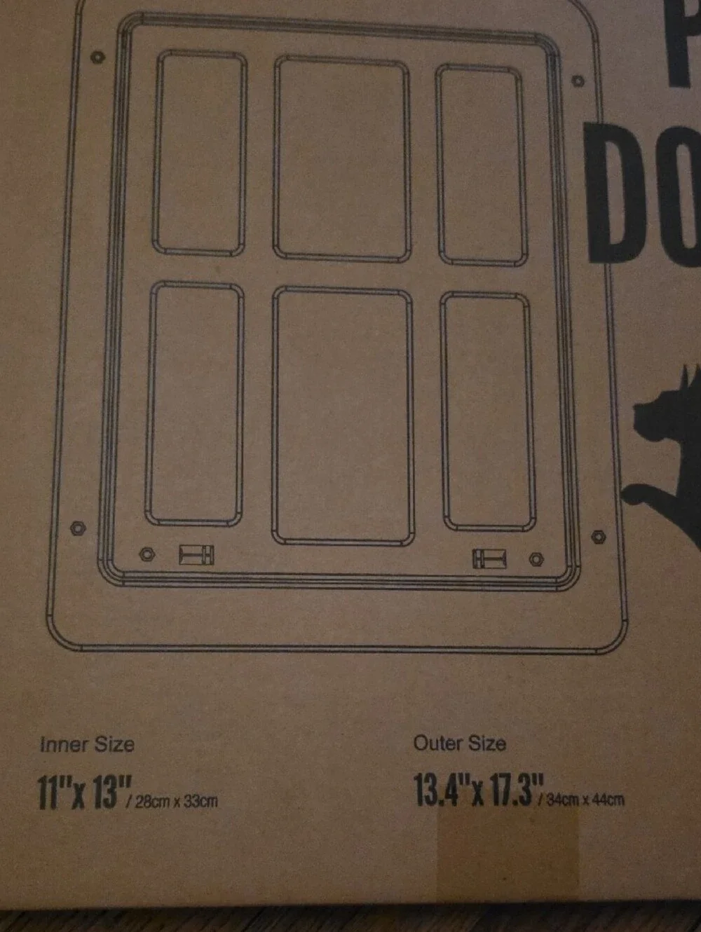 Magnetic Closure Screen Pet Door - Black